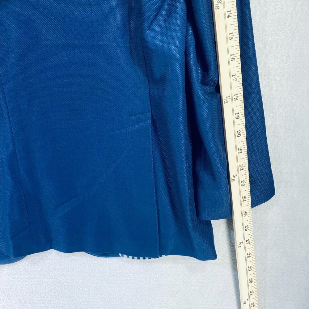 Ermenegildo Zegna Blazer Mens 42R Blue Wool Mil Easy Sport Coat Jacket - Picture 12 of 14